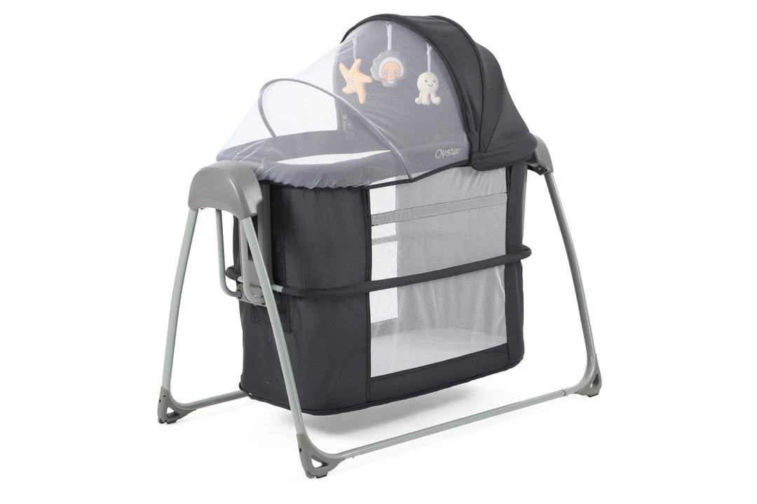 Oyster Swinging Crib - Carbonite