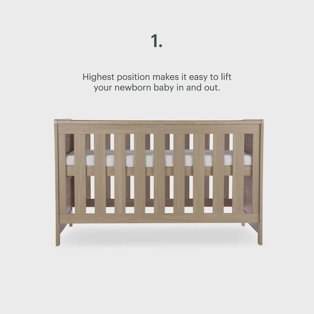 CuddleCo Burford Cot Bed - Oak