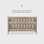 CuddleCo Burford 3 Piece Nursery Furniture Set - Oak