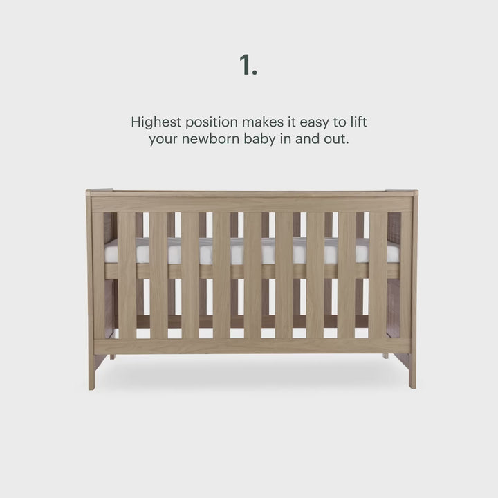 CuddleCo Burford Cot Bed - Oak
