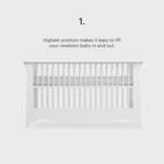 CuddleCo Clara Luxe 2 Piece Furniture Set - White & Ash