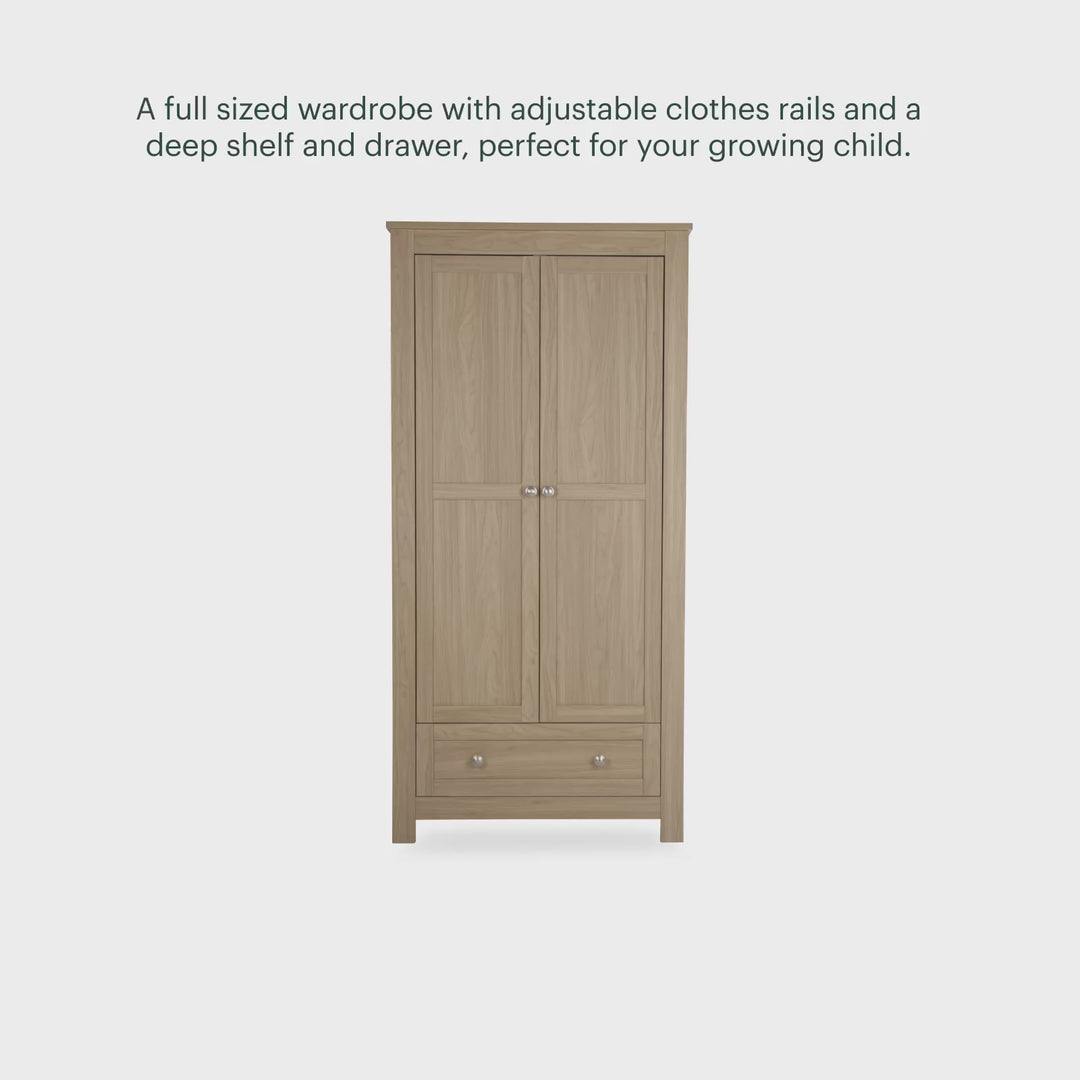 CuddleCo Burford 3 Piece Nursery Furniture Set - Oak