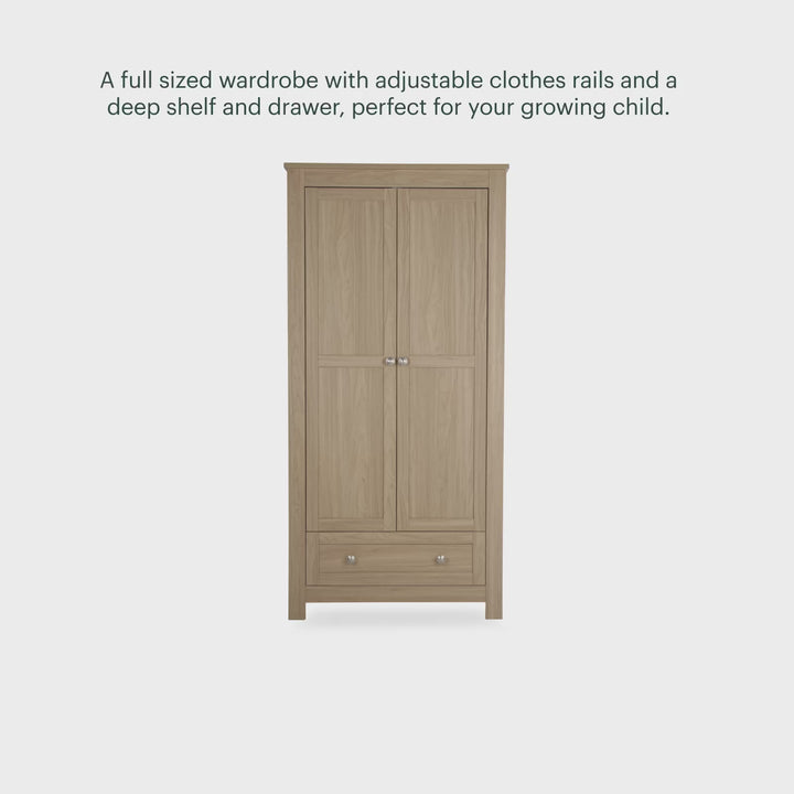 CuddleCo Burford 3 Piece Nursery Furniture Set - Oak
