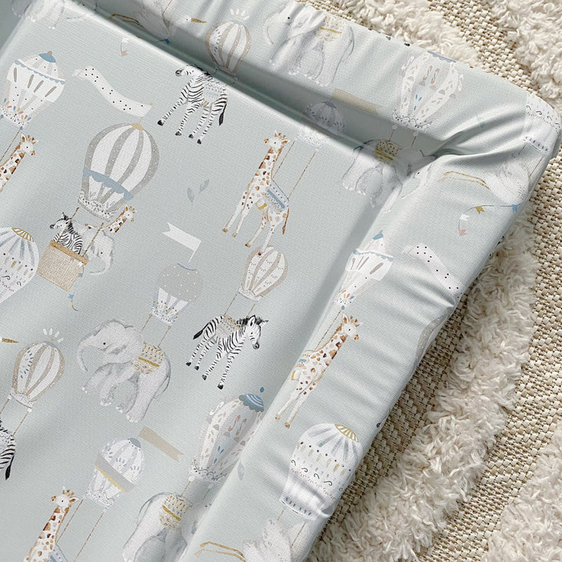 Bobbin & Bumble Standard Changing Mat - Blue Hot Air Balloons Print