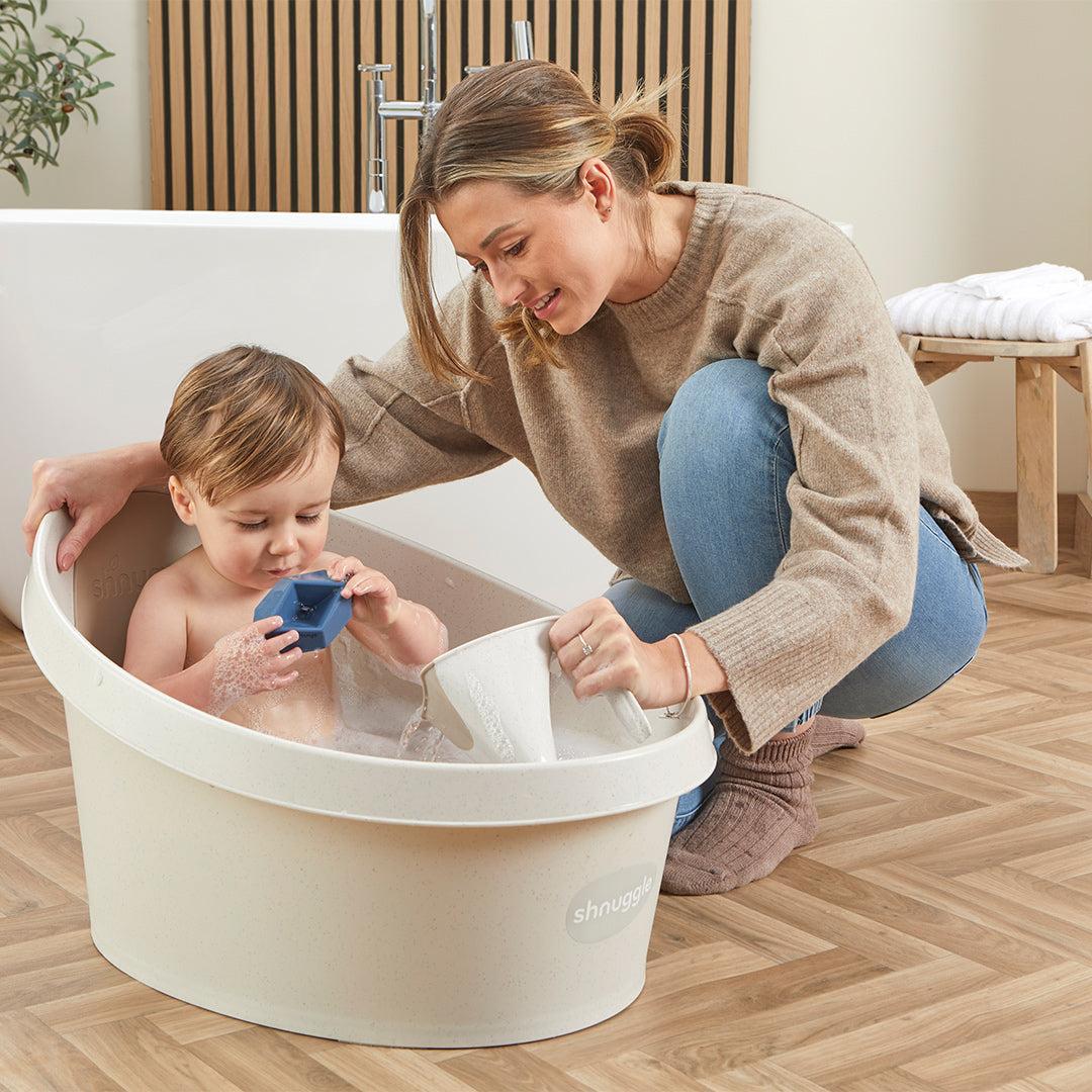Shnuggle Baby Bath Eco Range Bundle - Cookies & Cream