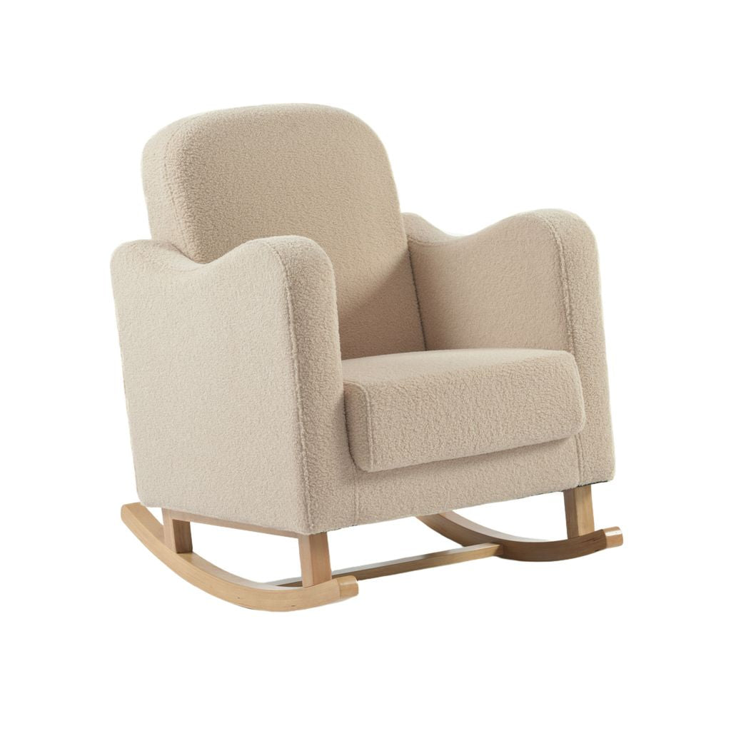 Bebe & Beyond Soother Nursing Chair + Stool – Boucle Collection Oat