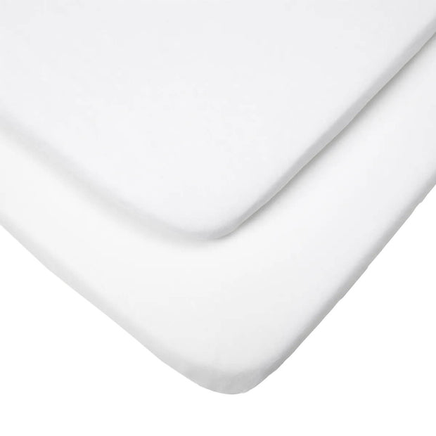 Tutti Bambini Bedside Crib Fitted Sheets 2pk - White