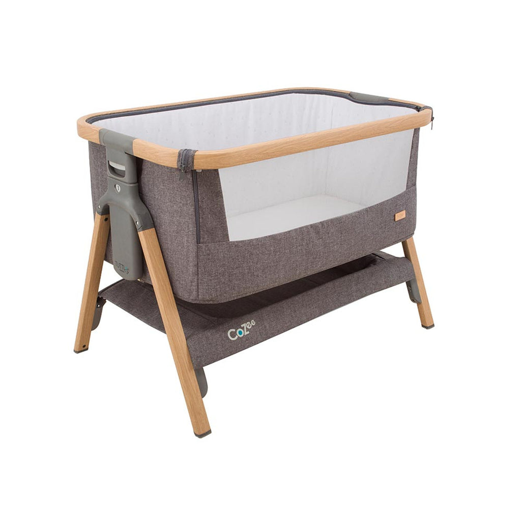 Tutti Bambini CoZee® Bedside Crib Oak and Charcoal