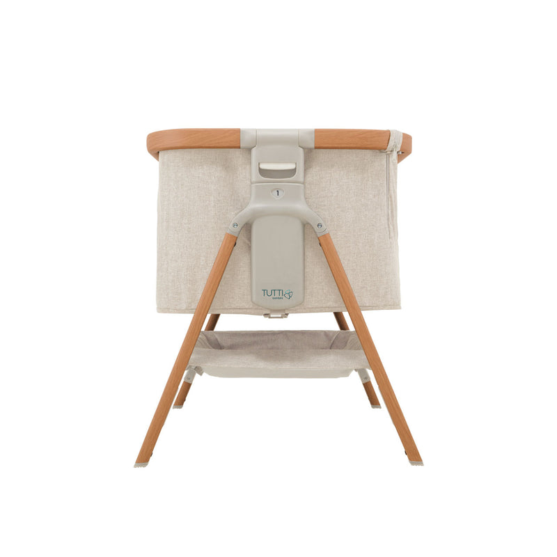 Tutti Bambini CoZee Bedside Crib - Scandinavian Walnut/Ecru