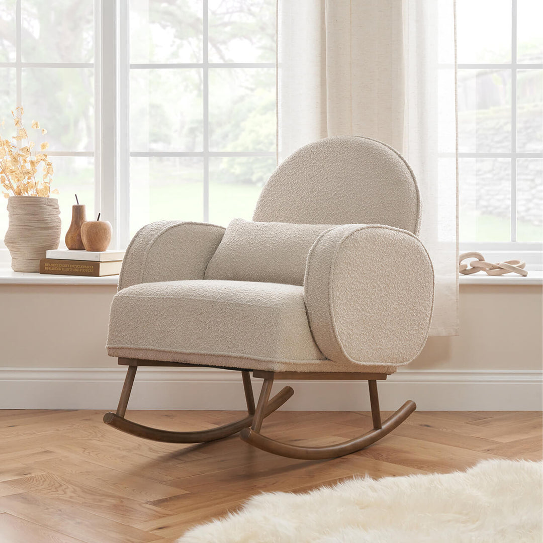 Tutti Bambini Micah Rocking Chair & Footstool - Boucle Biscuit