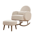 Tutti Bambini Micah Rocking Chair & Footstool - Boucle Fresh Cream