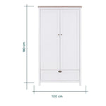 Tutti Bambini Verona Wardrobe – Grey/Oak