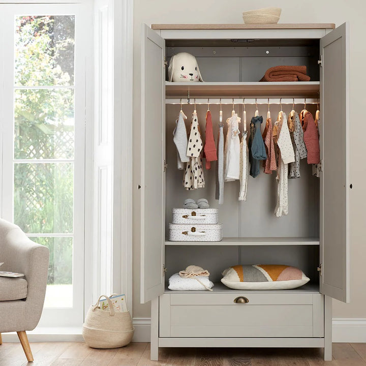 Tutti Bambini Verona Wardrobe – Grey/Oak