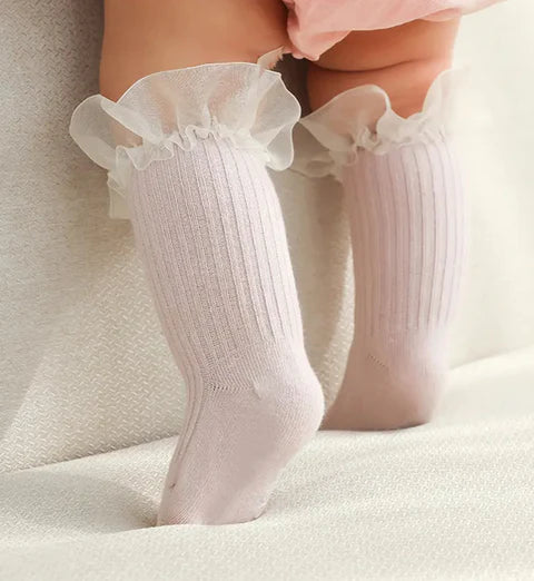 Bizzi Growin Tutu Knee Socks - Baby Pink