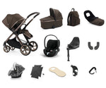 Oyster 4 Travel System Inc Cybex Cloud T Car Seat Bundle - Chocolate Velvet