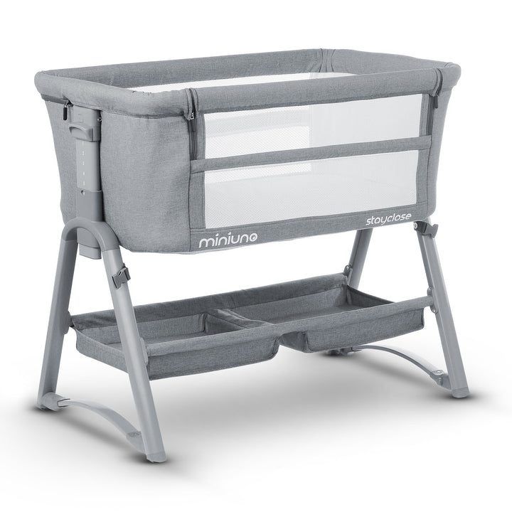 Miniuino StayClose Bedside Crib - Grey