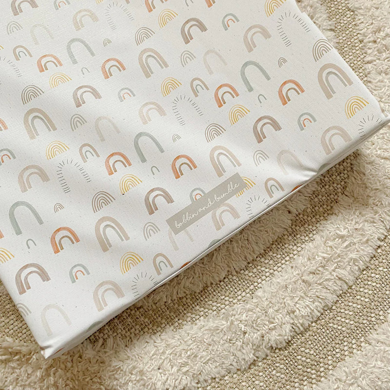 Bobbin & Bumble Anti-Roll Wedge Changing Mat – Abstract Rainbow