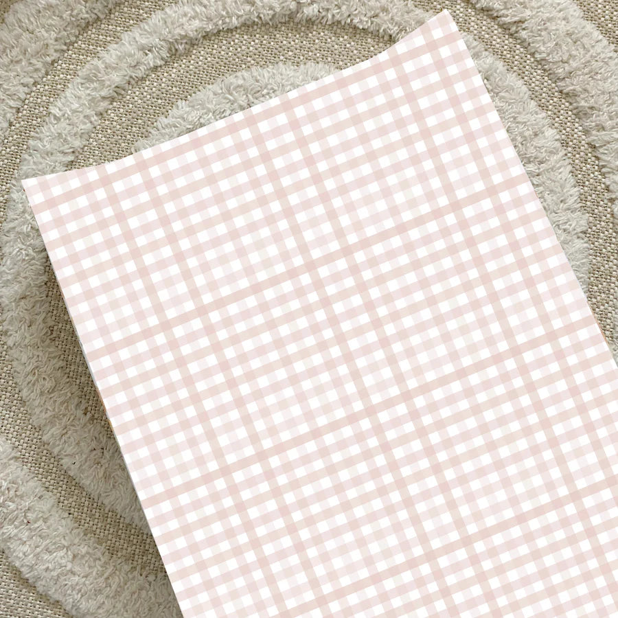Bobbin & Bumble Anti-Roll Wedge Changing Mat - Baby Pink Gingham