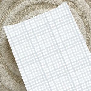 Bobbin & Bumble Anti-Roll Wedge Changing Mat - Baby Blue Gingham