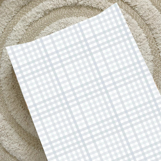 Bobbin & Bumble Anti-Roll Wedge Changing Mat - Baby Blue Gingham