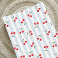 Bobbin & Bumble Anti-Roll Wedge Baby Changing Mat - Cherry Stripe
