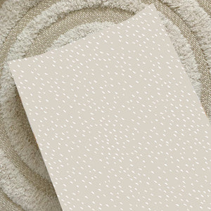 Bobbin & Bumble Anti-Roll Wedge Changing Mat – Greige Dash Print