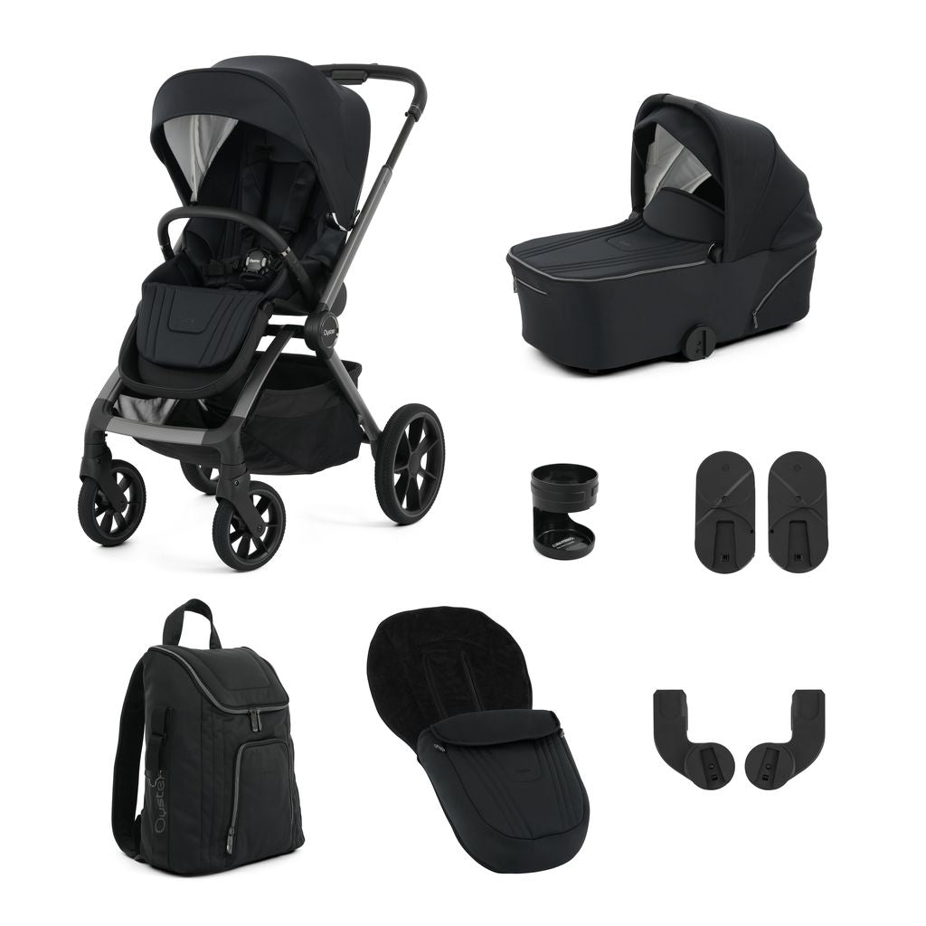 Oyster Vee Stroller Bundle - Liquorice