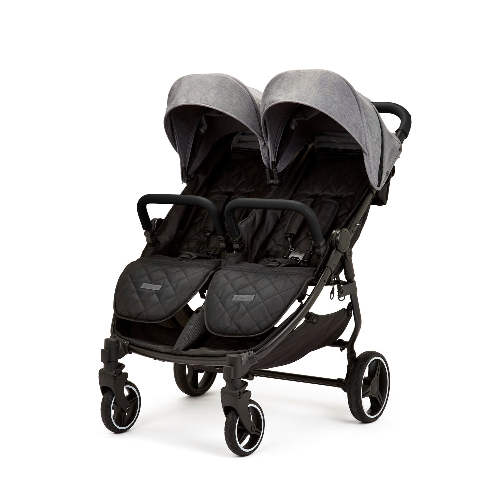 Ickle Bubba Venus Prime Double Stroller - Space Grey/Black