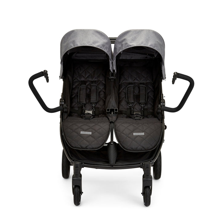 Ickle Bubba Venus Max Double Stroller - Space Grey/Black