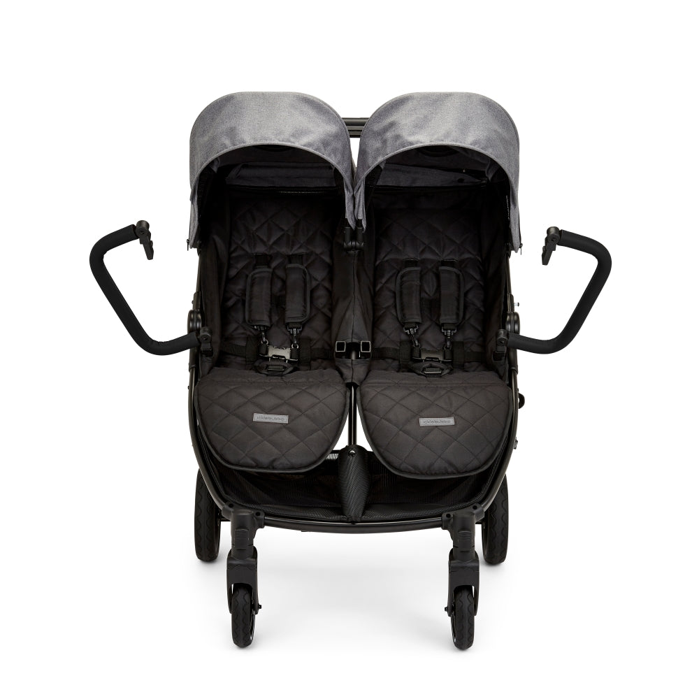 Ickle Bubba Venus Prime Double Stroller - Space Grey/Black