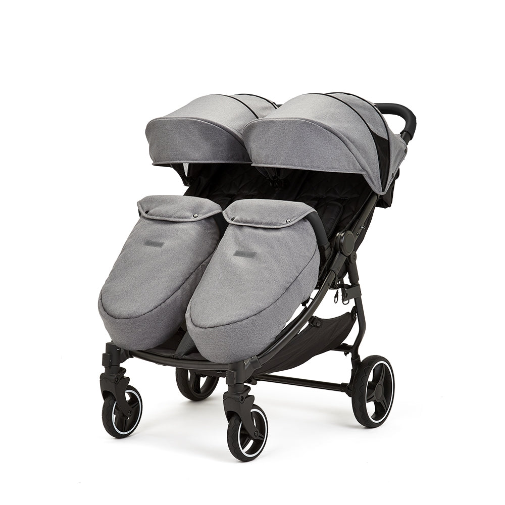 Ickle Bubba Venus Prime Twin Double Stroller Including Carrycot - Space Grey