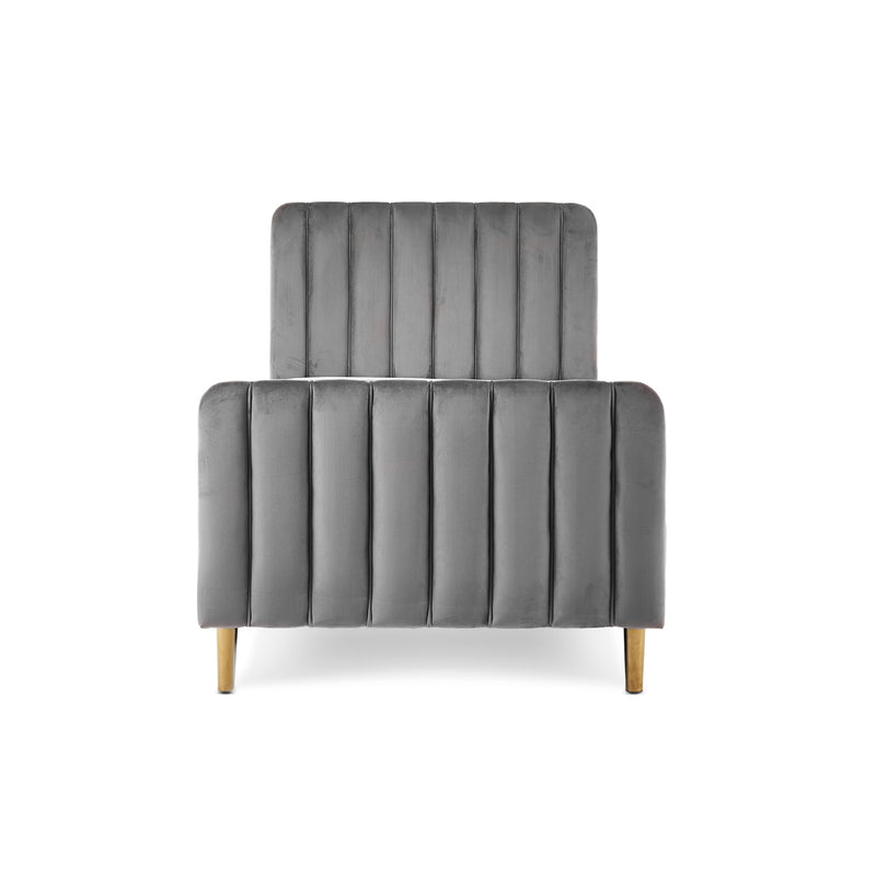 Obaby Gatsby Velvet Single Bed - Grey
