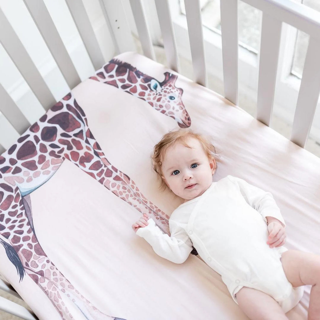 Gilded Bird Giraffe Fitted Cot Sheet