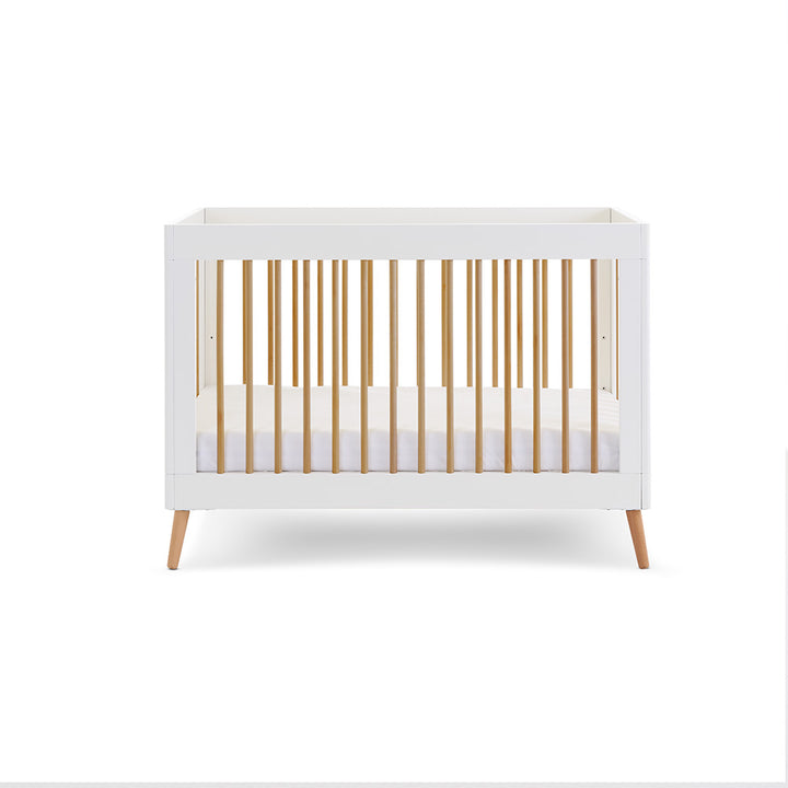 Obaby Maya Mini Cot Bed - White/Natural