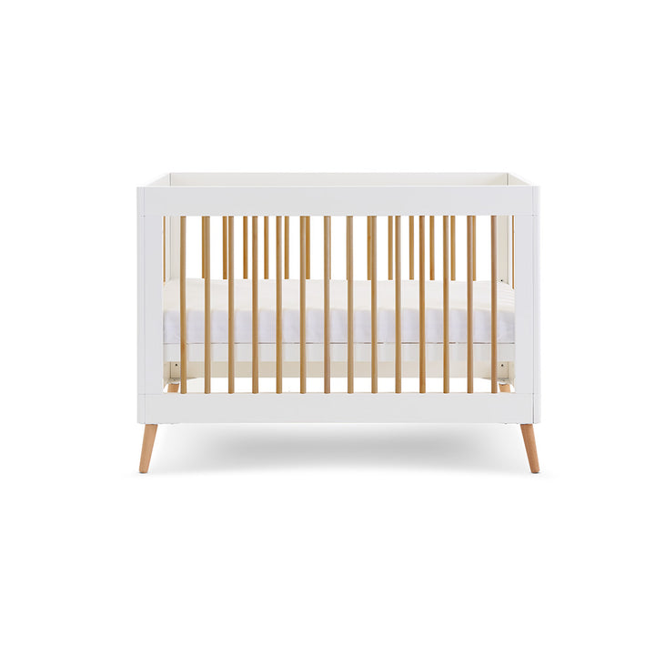 Obaby Maya Mini Cot Bed - White/Natural