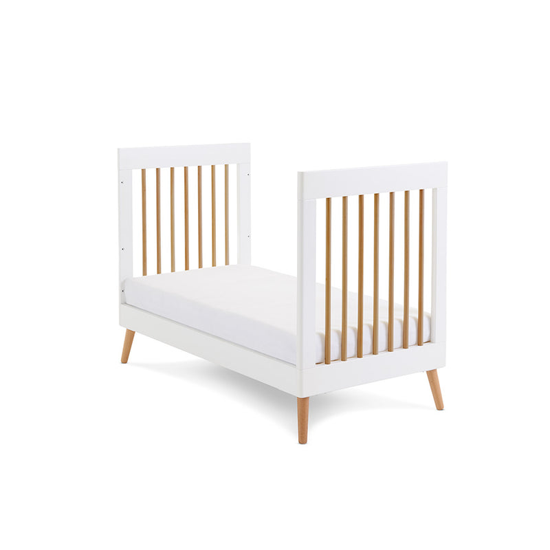 Obaby Maya Mini Cot Bed - White/Natural