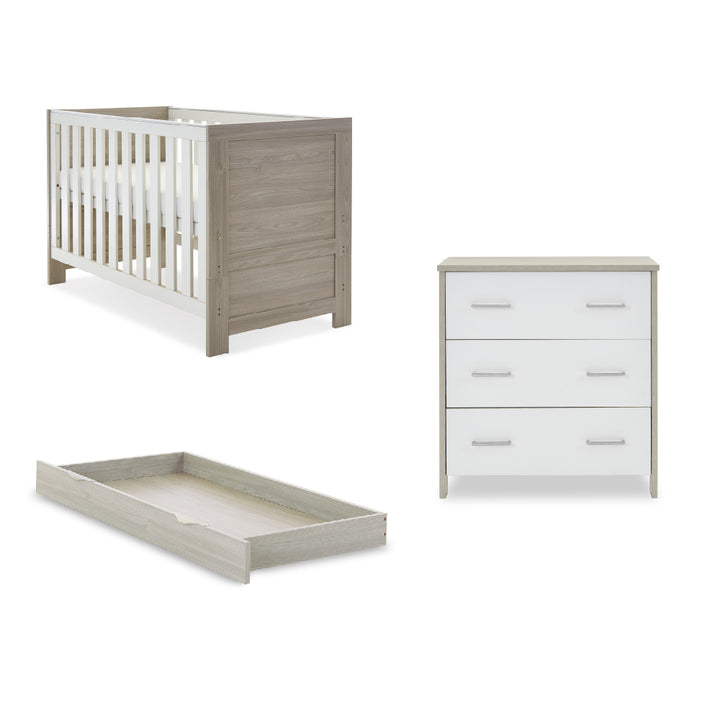 Obaby Nika 2 Piece Room Set - Grey Wash & White