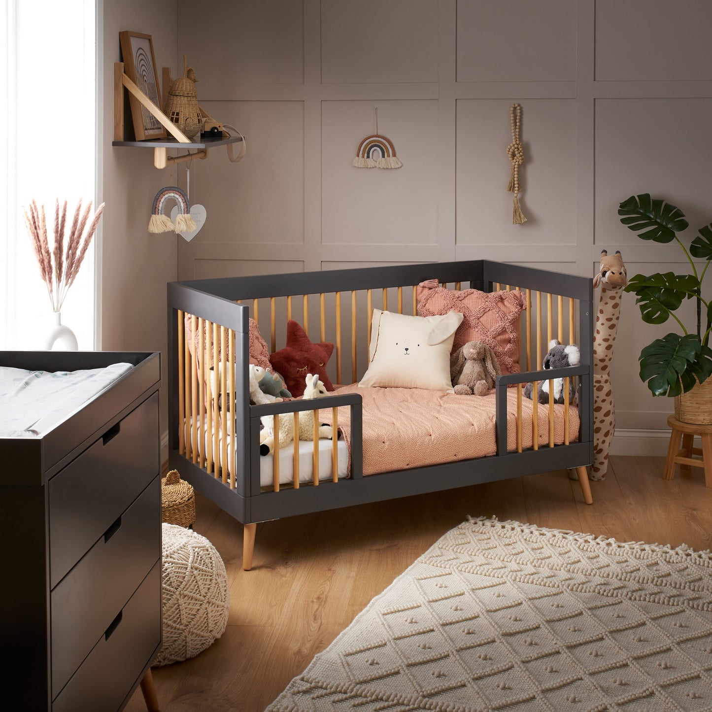 Obaby Maya 2 Piece Room Set - Slate/Natural