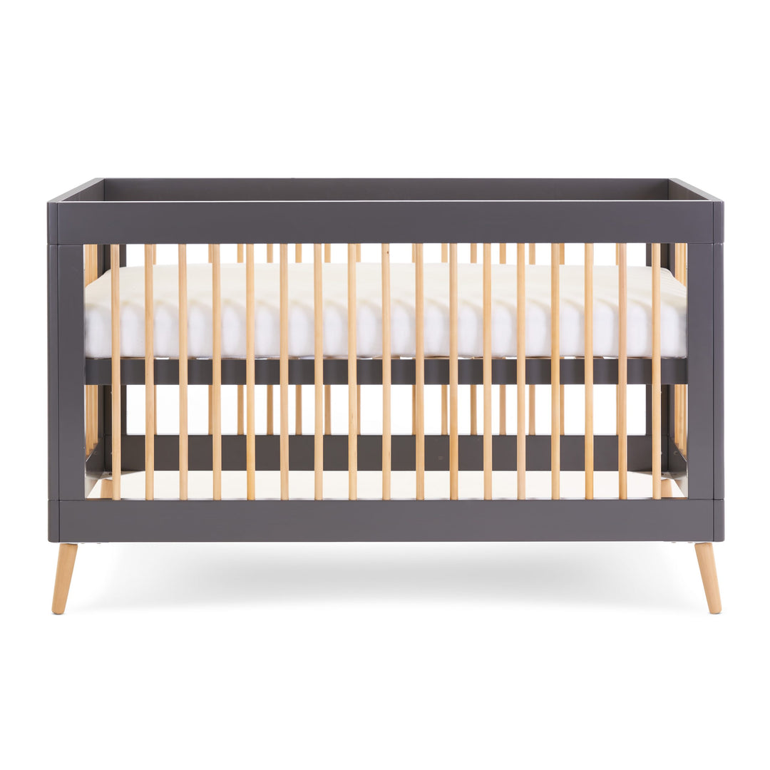 Obaby Maya Cot Bed - Slate With Natural