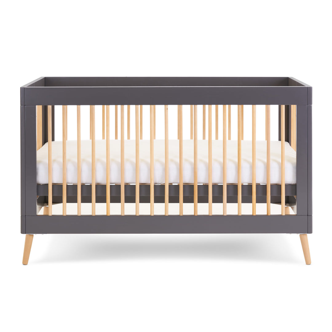 Obaby Maya Cot Bed - Slate With Natural