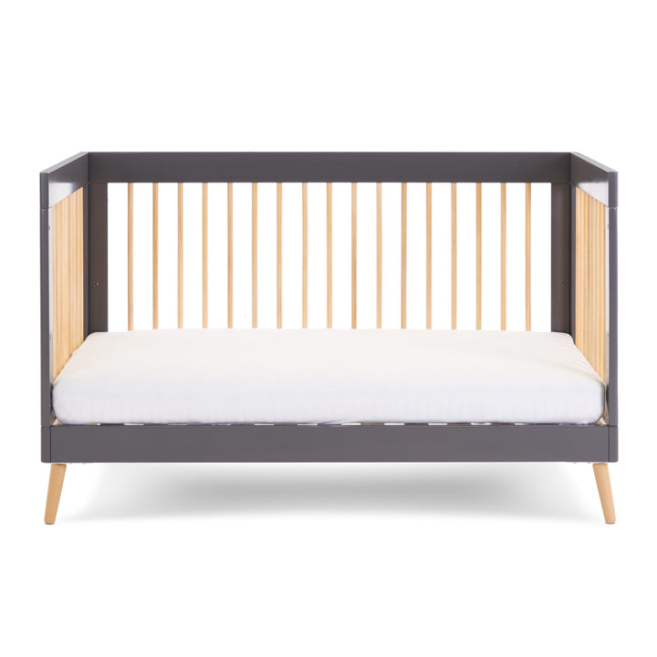 Obaby Maya Cot Bed - Slate With Natural