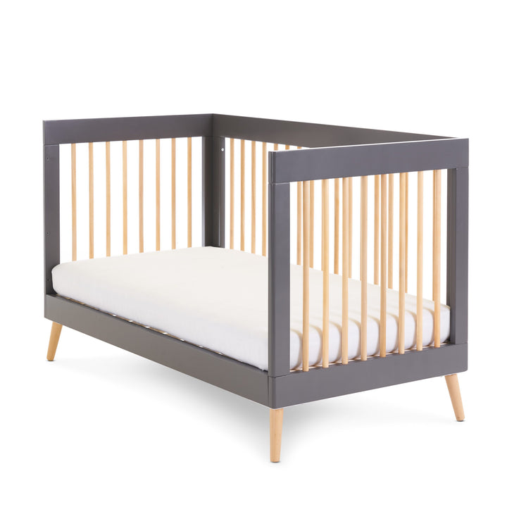 Obaby Maya Cot Bed - Slate With Natural