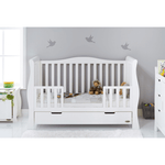 Obaby Stamford Luxe Sleigh Cot Bed - White