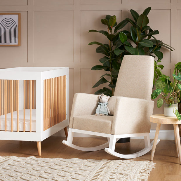 Obaby High Back Rocking Chair - Oatmeal