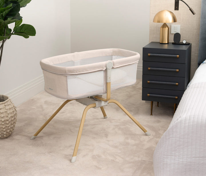 Babymore Air Motion Gliding Crib - Cream