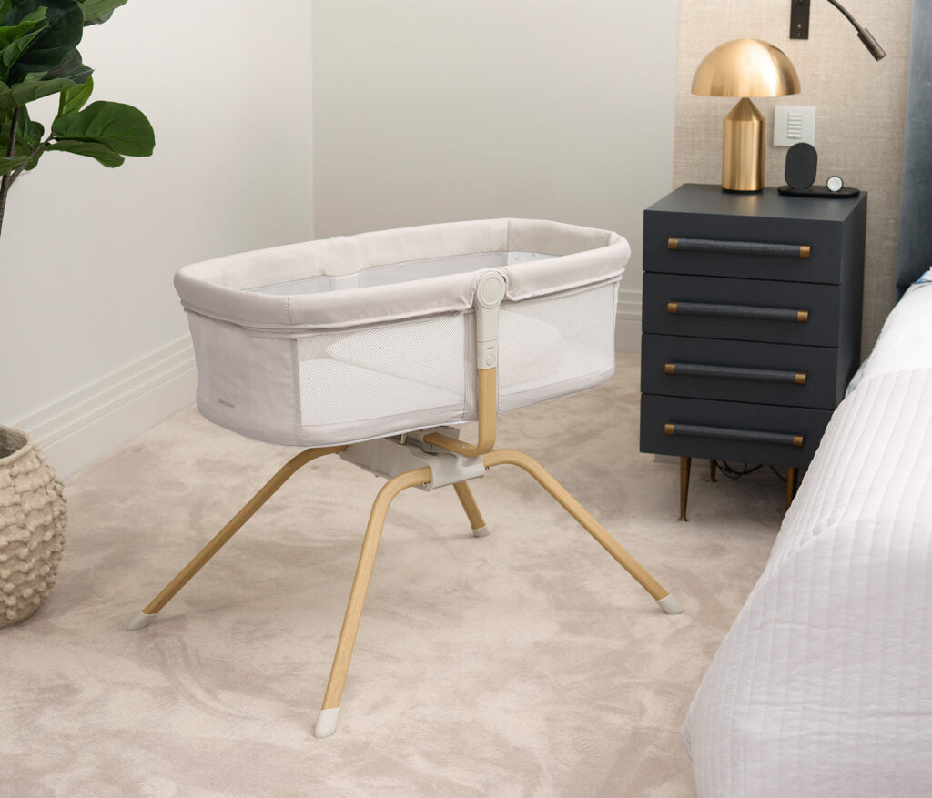 Babymore Air Motion Gliding Crib - Grey