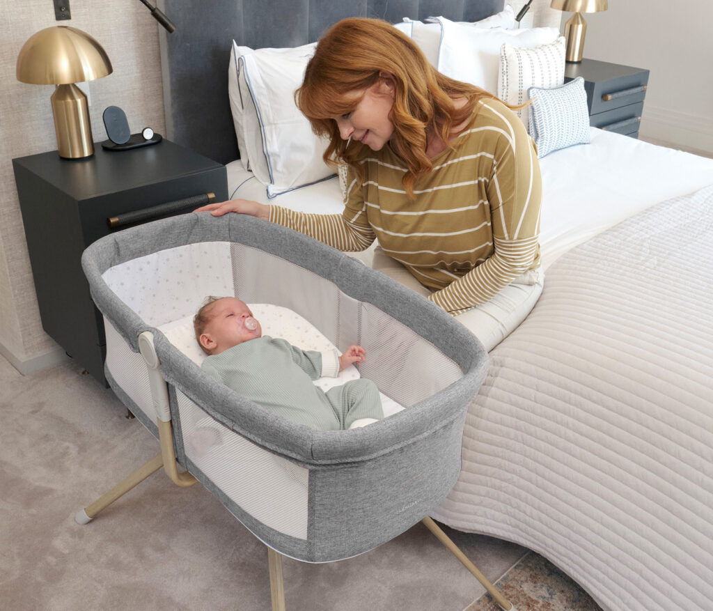 Babymore Air Motion Gliding Crib - Slate