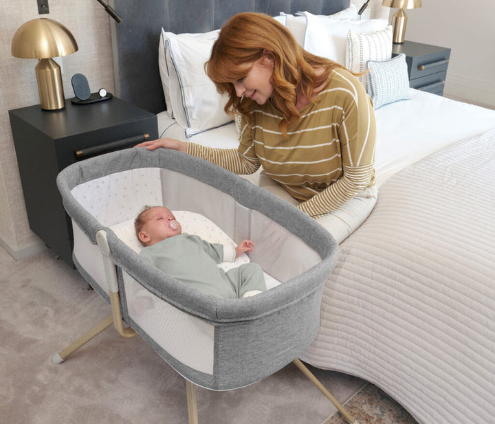 Babymore Air Motion Gliding Crib - Slate