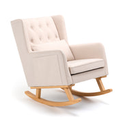 Babymore Lux Nursing Chair with Footstool – Cream