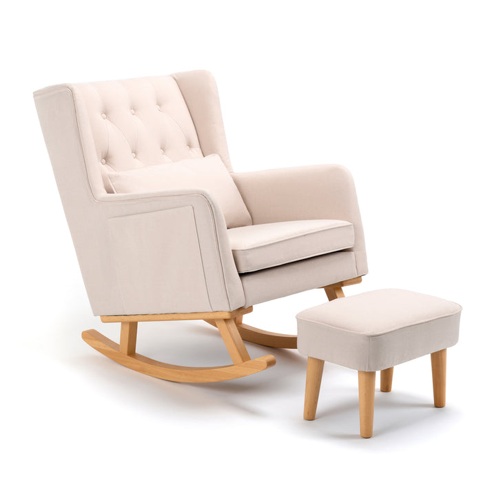 Babymore Lux Nursing Chair with Footstool – Cream